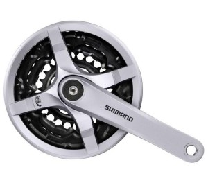 Shimano Kurbelgarnitur FC-TY501 170 mm Vierkant 6/7/8-fach silber/schwarz