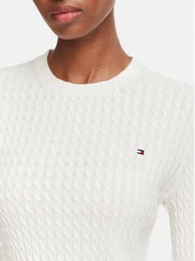 Tommy Hilfiger Sweter WW0WW44993 Kremowy Regular Fit