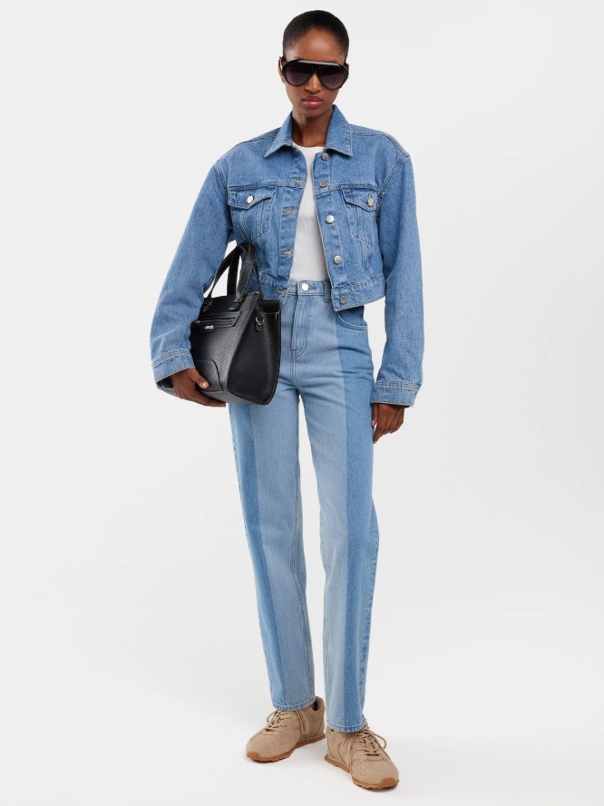 Jeansy damskie dwukolorowe jasnoniebieskie Avril 150