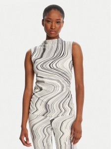 Desigual Bluzka Chiara 25WWTK55 Écru Regular Fit