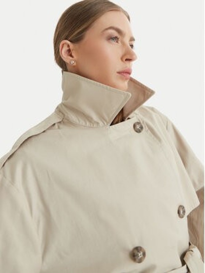 Calvin Klein Trencz LV044B540G Beżowy Regular Fit