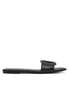 Calvin Klein Klapki Square Flat Sandal Emblem HW0HW03128 Czarny