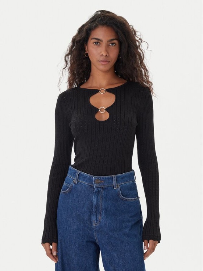 Fracomina Sweter FS25WT7021K501Q7 Czarny Slim Fit