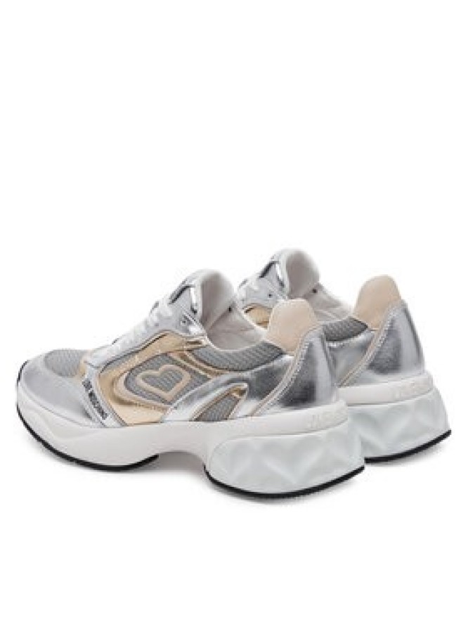 LOVE MOSCHINO Sneakersy JA15296G1MIQG90A Srebrny