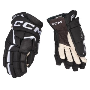 Rękawice hokejowe Jetspeed FTW dla dorosłych kobiet, czarno-białe, 30 cm