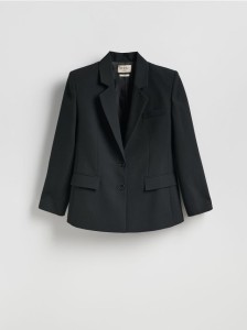 Marynarka z wełną - czarny