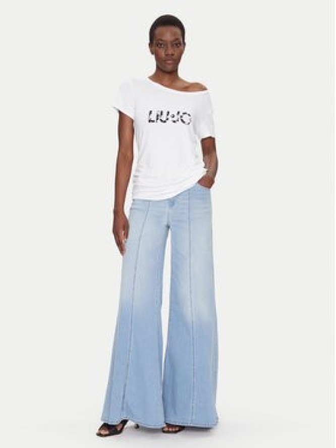 Liu Jo Beachwear T-Shirt VA5156 JS360 Biały Regular Fit