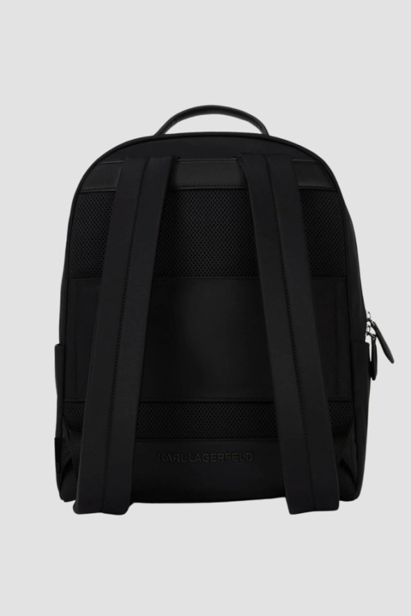 KARL LAGERFELD Czarny plecak Ikon Nylon Backpack