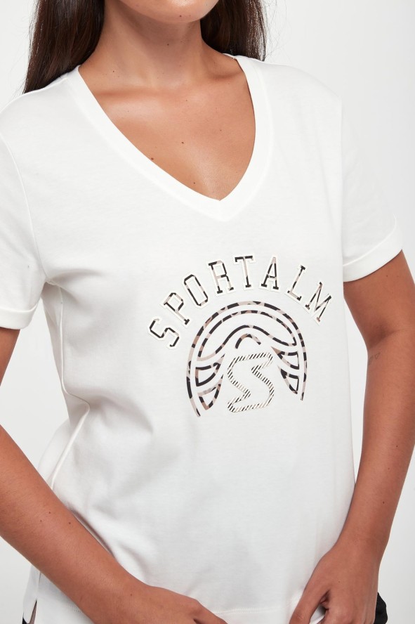 T-shirt damski z logo SPORTALM