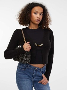 orsay Bolerko w kolorze czarnym rozmiar: M