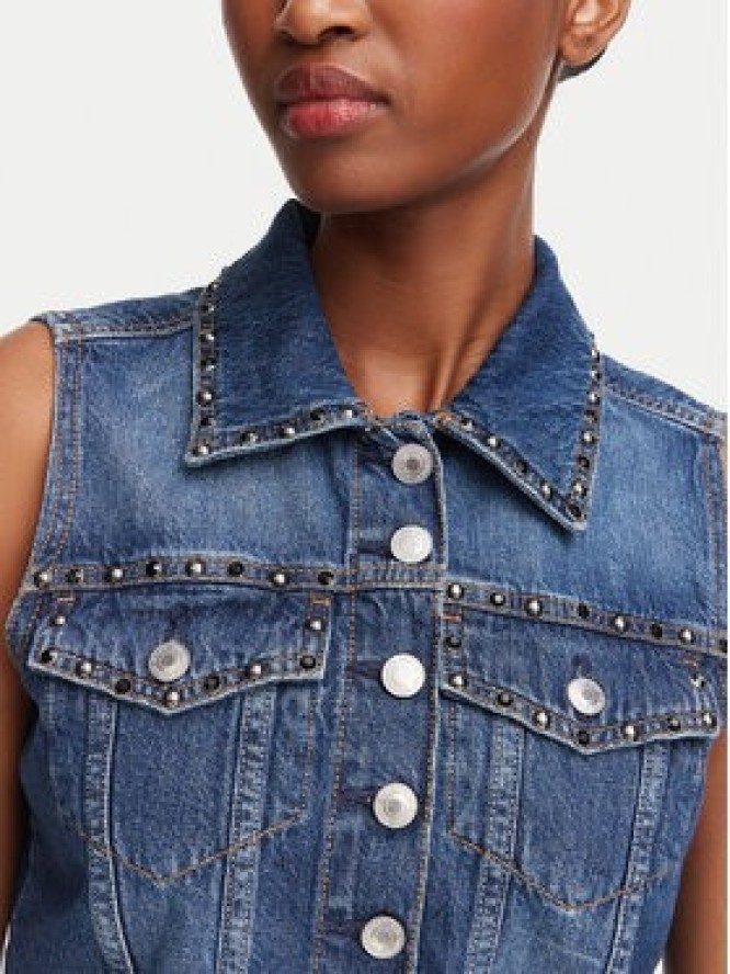 Guess Kamizelka W6YN06 D1344 Niebieski Regular Fit