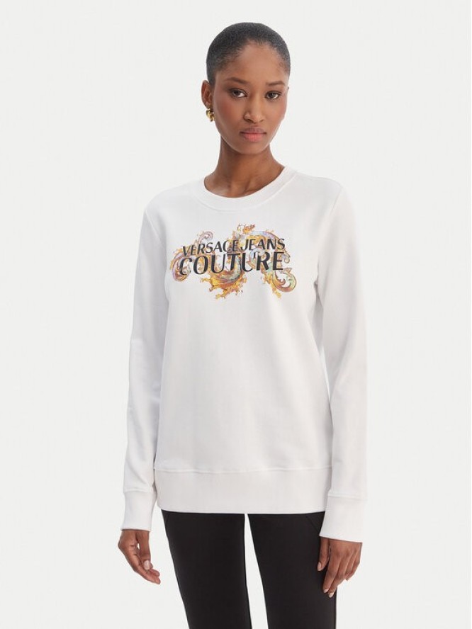 Versace Jeans Couture Bluza 80HAIE02 CF00E Biały Regular Fit