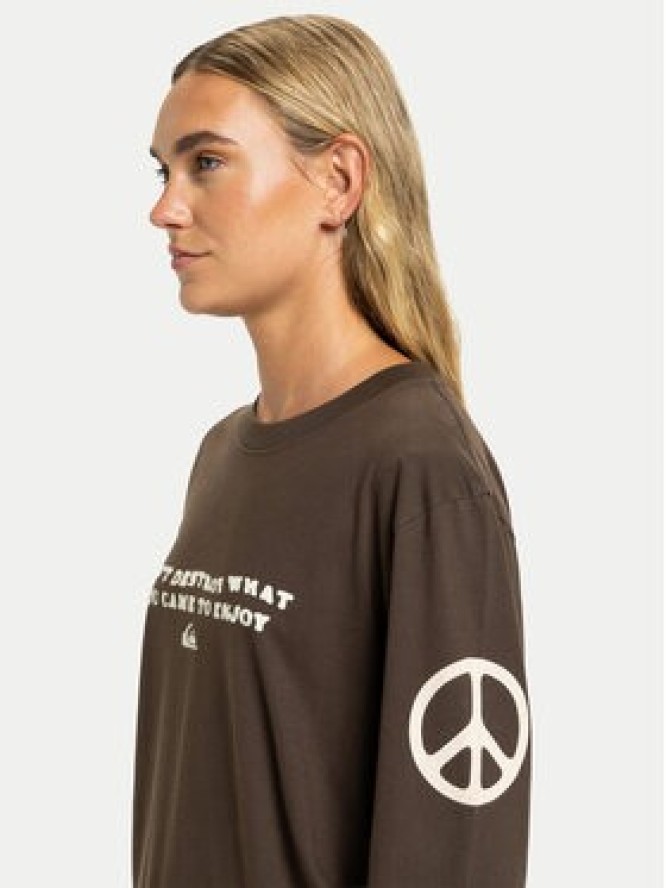 Quiksilver Bluzka Standard EQWZT03200 Brązowy Regular Fit