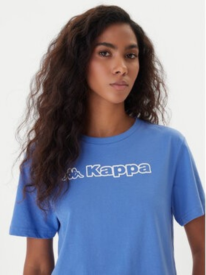 Kappa T-Shirt Frega 351M1KW Turkusowy Regular Fit