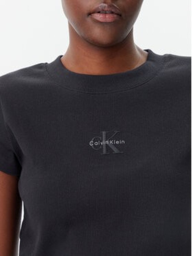 Calvin Klein Jeans T-Shirt LV047AB802 Czarny Regular Fit