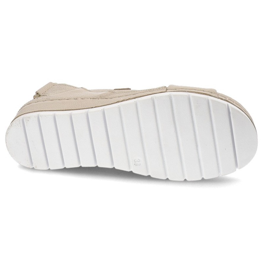 Beżowe Sandały Armodo Wygodne Obuwie Damskie