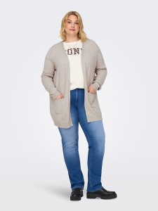 ONLY Carmakoma Kardigan w kolorze beżowym rozmiar: S-42/44