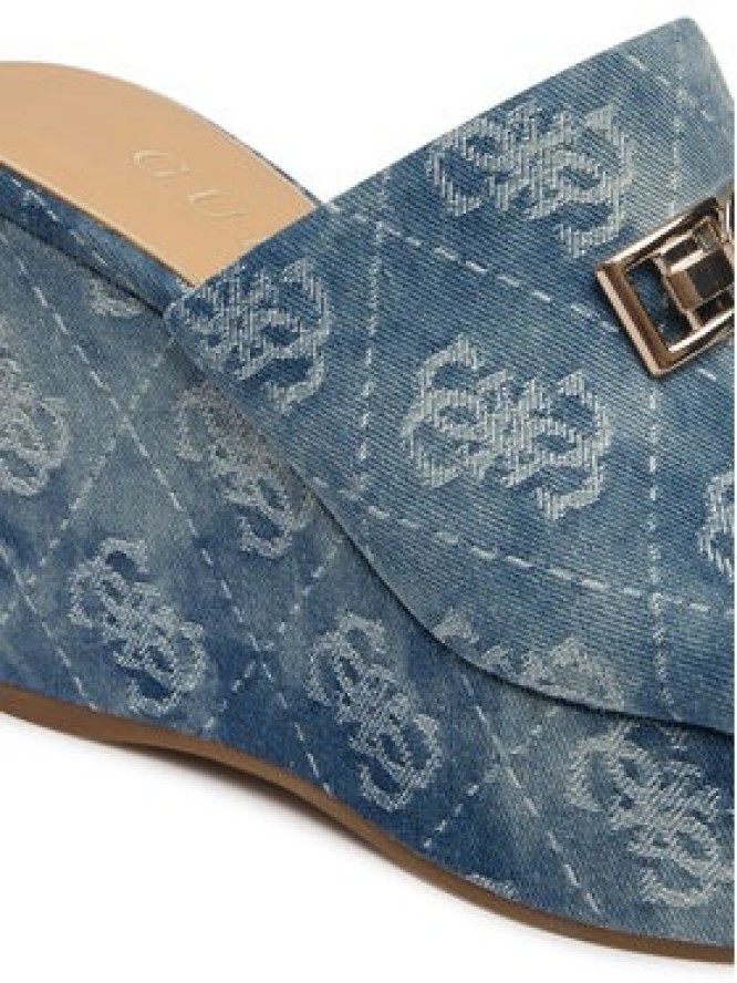 Guess Klapki FLJEV2 DEN04 Niebieski