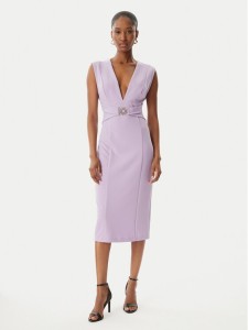 Rinascimento Sukienka koktajlowa CFC0123769003 Fioletowy Regular Fit