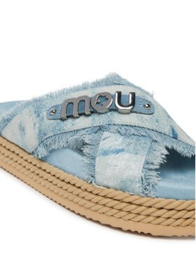 Mou Klapki Criss-cross MU.SW451010K Niebieski