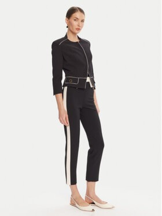 Elisabetta Franchi Spodnie materiałowe PA-T01-56E2-V340 Czarny Regular Fit