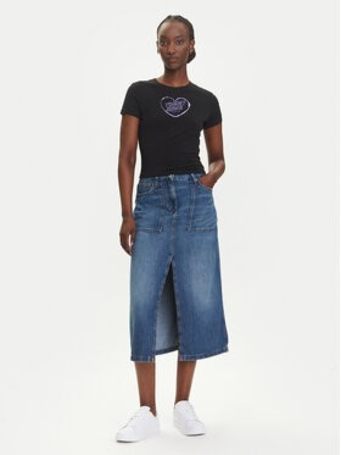 Tommy Jeans T-Shirt Heart DW0DW21390 Czarny Slim Fit