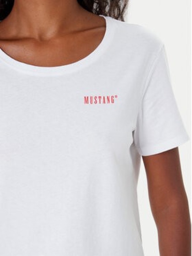 Mustang T-Shirt Alma 1016748 Biały Regular Fit