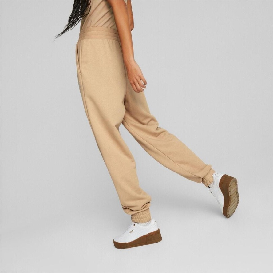 Spodnie damskie Puma Ess Embroidery High waist Pants Tr Cl D