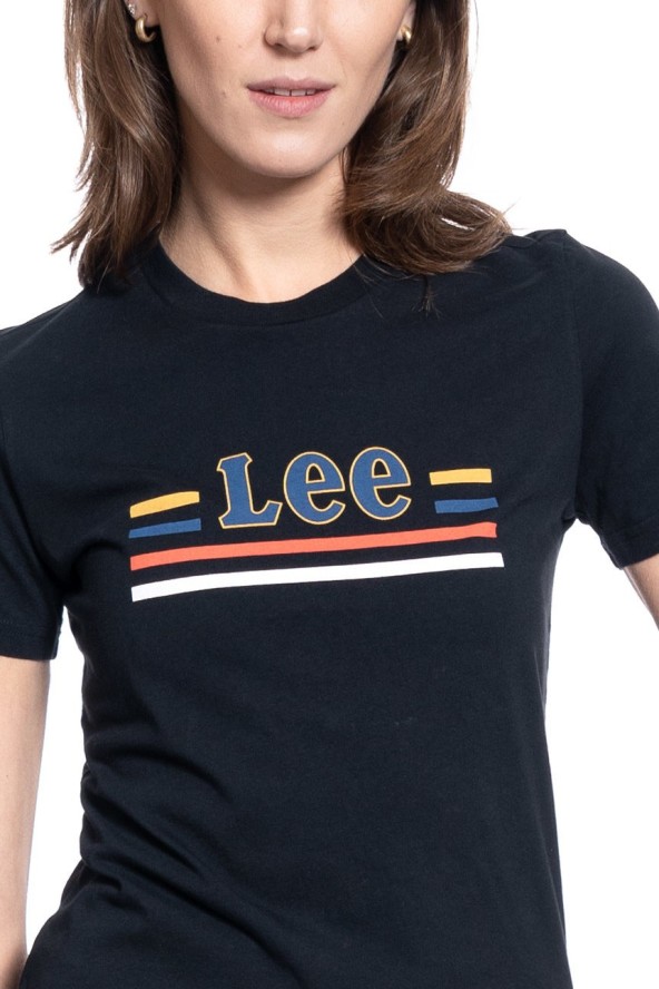 DAMSKI T-SHIRT LEE ESSENTIAL SLIM TEE BLACK L41HEP01 112108959