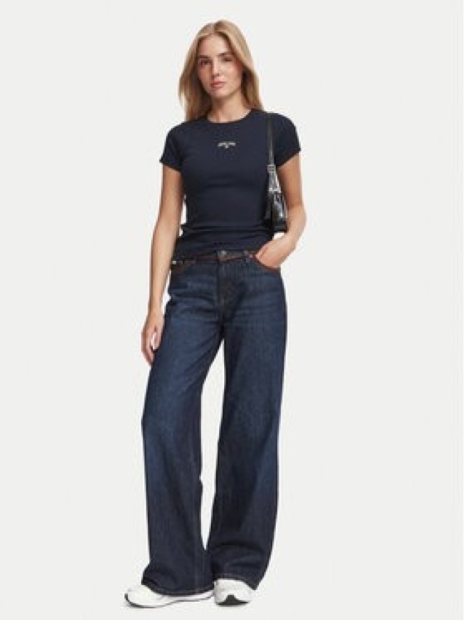 Guess Jeans Jeansy W6BA0Y D1793 Granatowy Wide Leg
