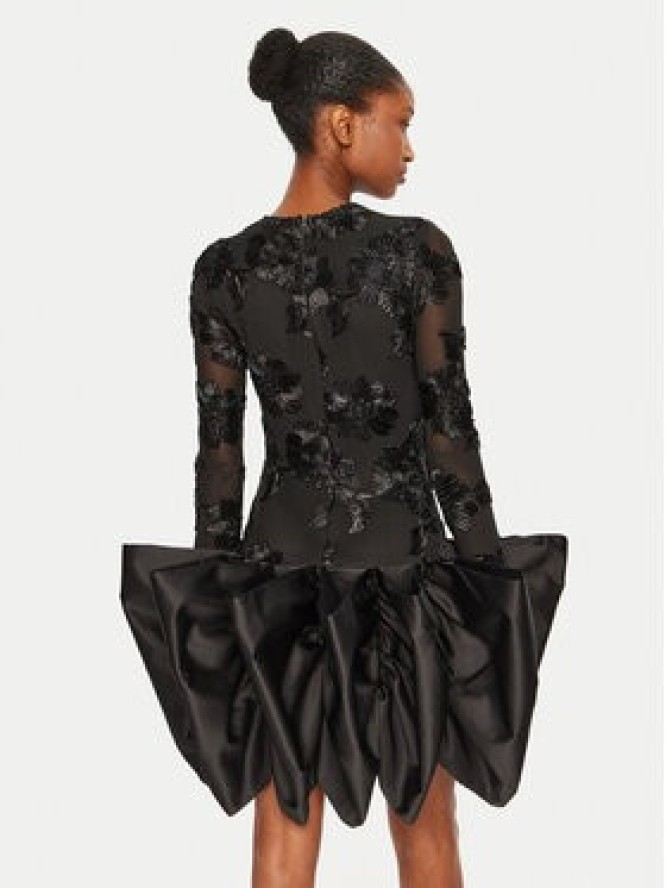 ROTATE Sukienka koktajlowa 114036100 Czarny Slim Fit