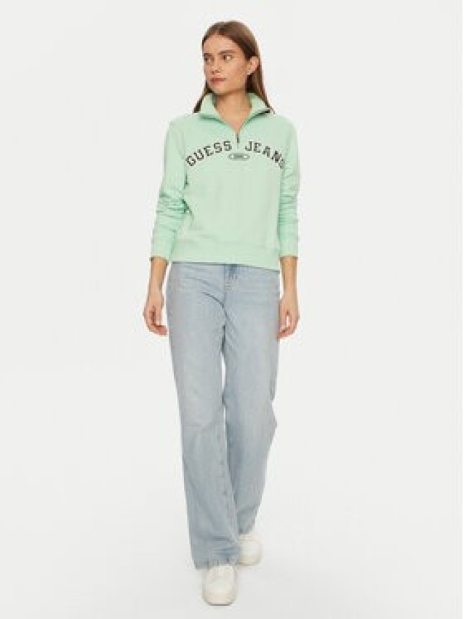 Guess Jeans Bluza W5RQ25 K68I4 Zielony Regular Fit