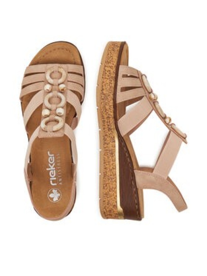 Rieker Sandały 63778-31 Beżowy