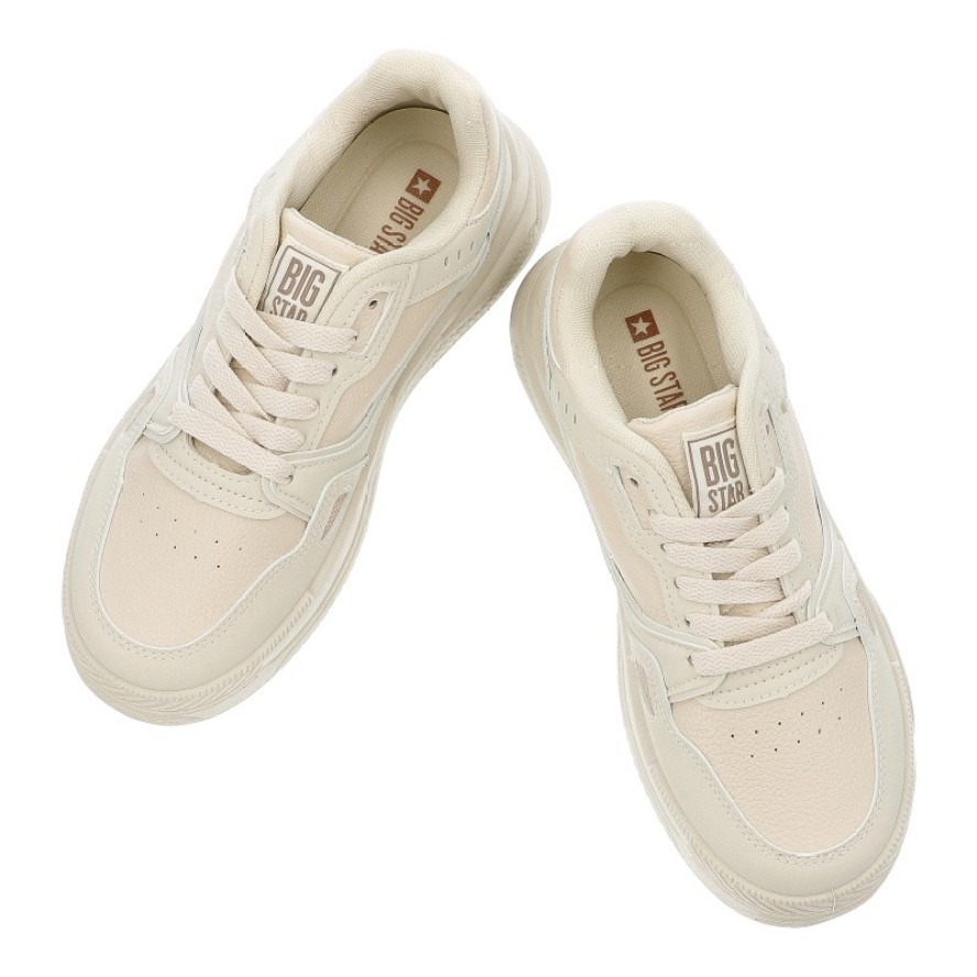 Beżowe Sneakersy Big Star Modne Obuwie Damskie