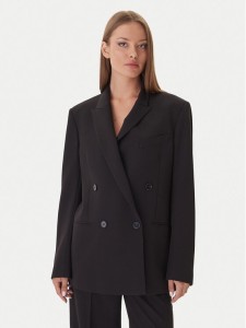 Patrizia Pepe Marynarka 2S1543 A498 Czarny Regular Fit