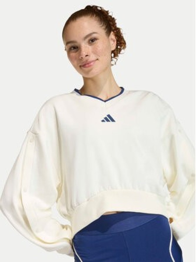 adidas Bluza Stadium JZ1074 Biały Loose Fit