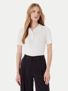 Calvin Klein Sweter LV044C341G Biały Regular Fit