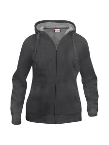 clique Basic Hoody Full Zip Women – Bluza z kapturem anthracite melange