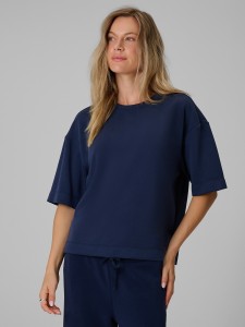 4F T-shirt loose z modalem damski - granatowy S