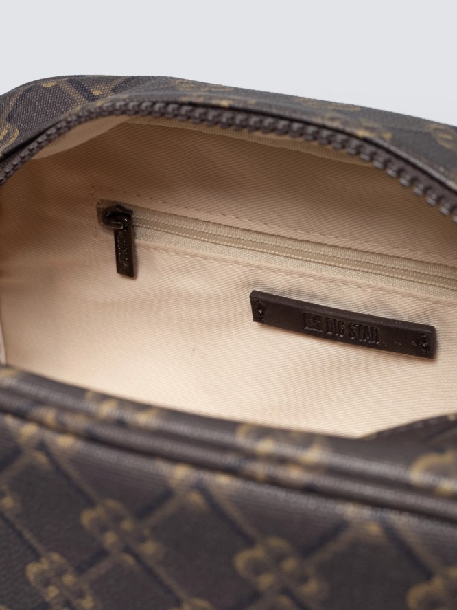 Kosmetyczka z monogramem brązowa Revo 803