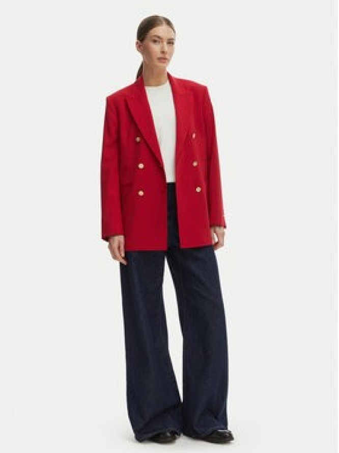 Tommy Hilfiger Marynarka WW0WW50784 Czerwony Relaxed Fit
