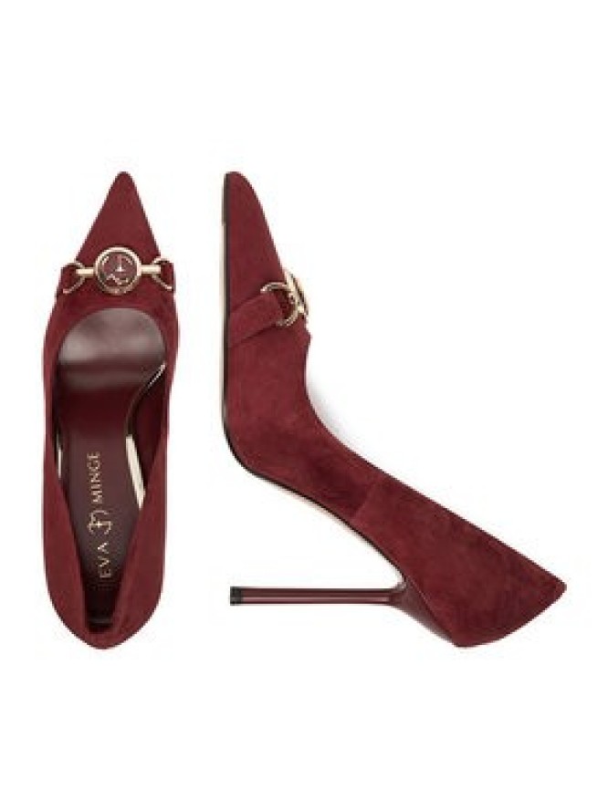 Eva Minge Szpilki EO-LILA-1677-13-3S Bordowy