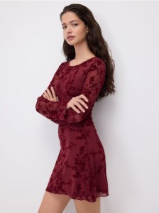 Sukienka mini - bordowy
