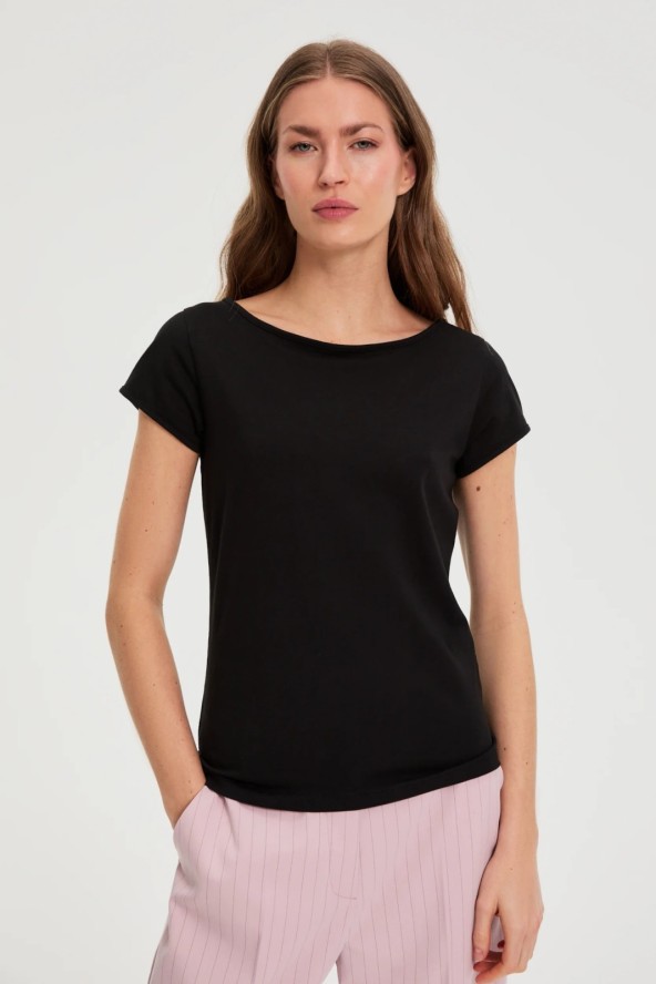 Bawełniany t-shirt czarny