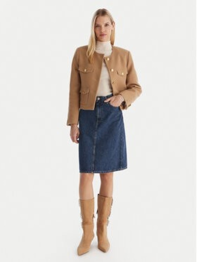 Tommy Hilfiger Spódnica jeansowa WW0WW45666 Granatowy Straight Fit