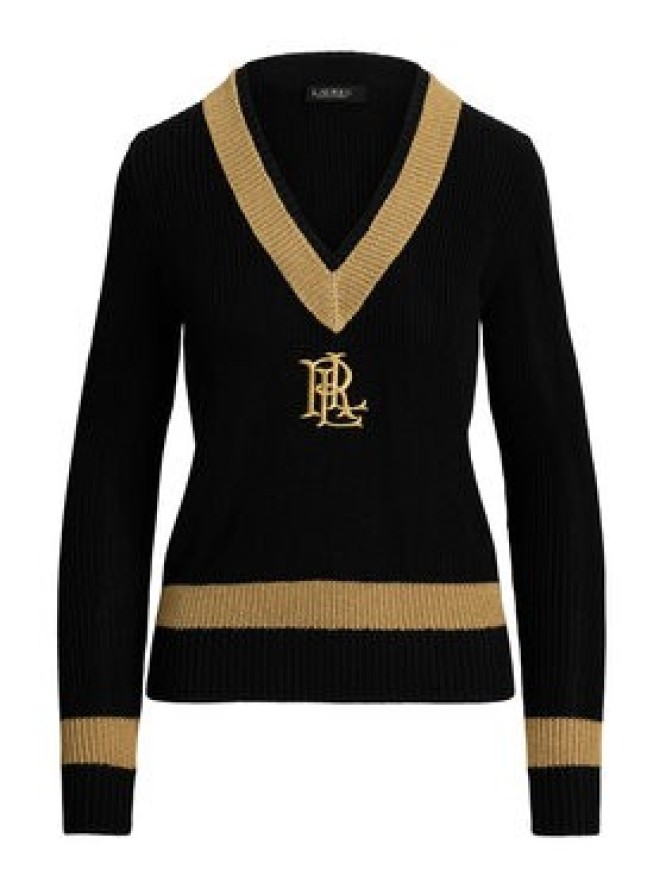 LAUREN RALPH LAUREN Sweter 200979666001 Czarny Relaxed Fit