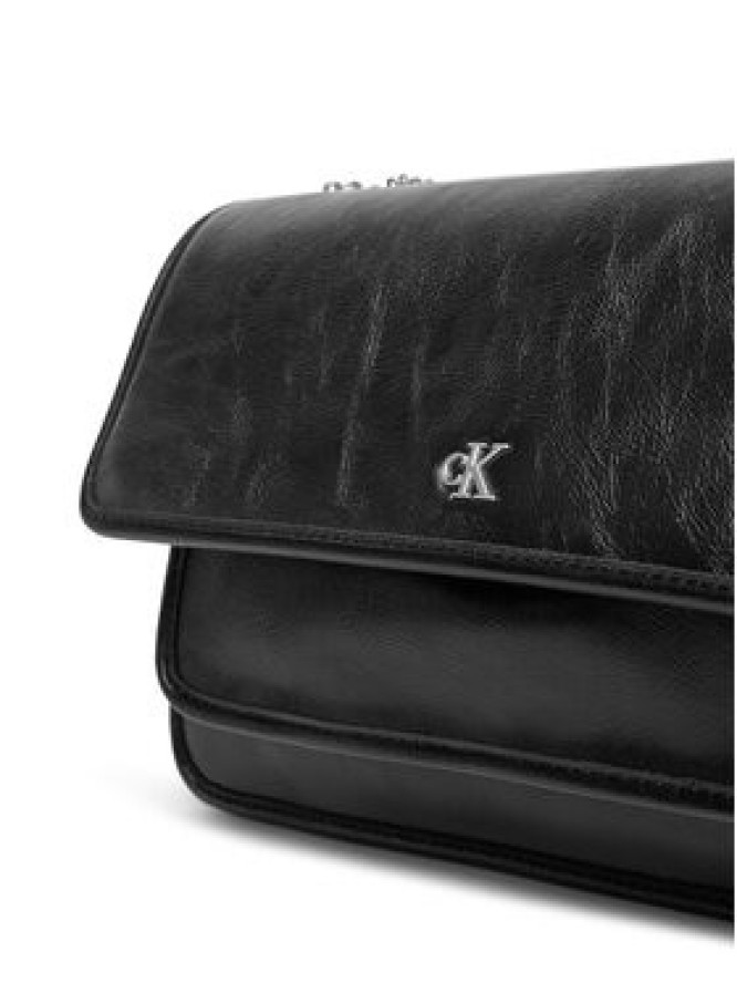 Calvin Klein Jeans Torebka Chain Ew Flap Conv Chain Bag LV04K3084G Czarny
