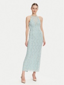 Guess Sukienka koktajlowa W5GK66 KCT80 Błękitny Slim Fit