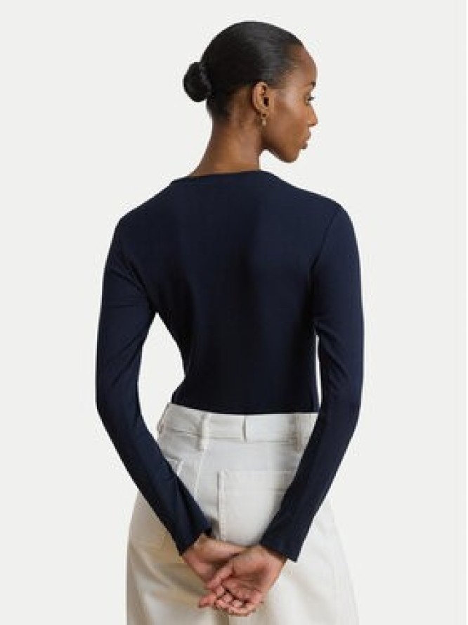 LAUREN RALPH LAUREN Bluzka 200680399020 Granatowy Slim Fit