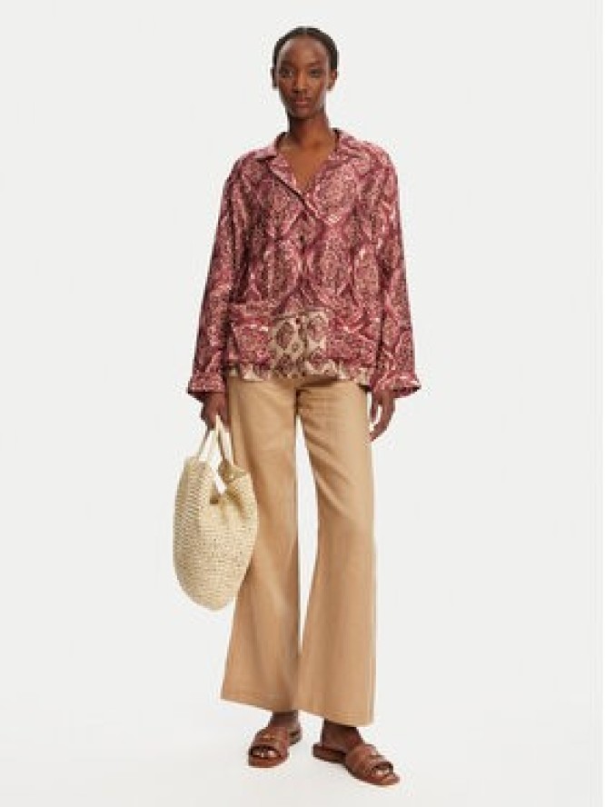 ViCOLO Koszula TD0378 Bordowy Relaxed Fit